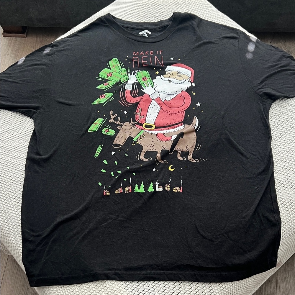 Black Santa Graphic T-Shirt